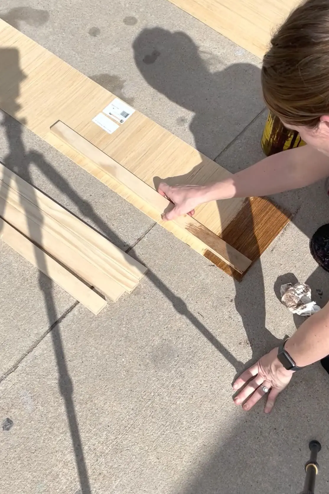 Trying to match stain for a perfect color. 